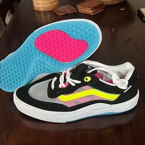 Vans Black and Neon Sneakers